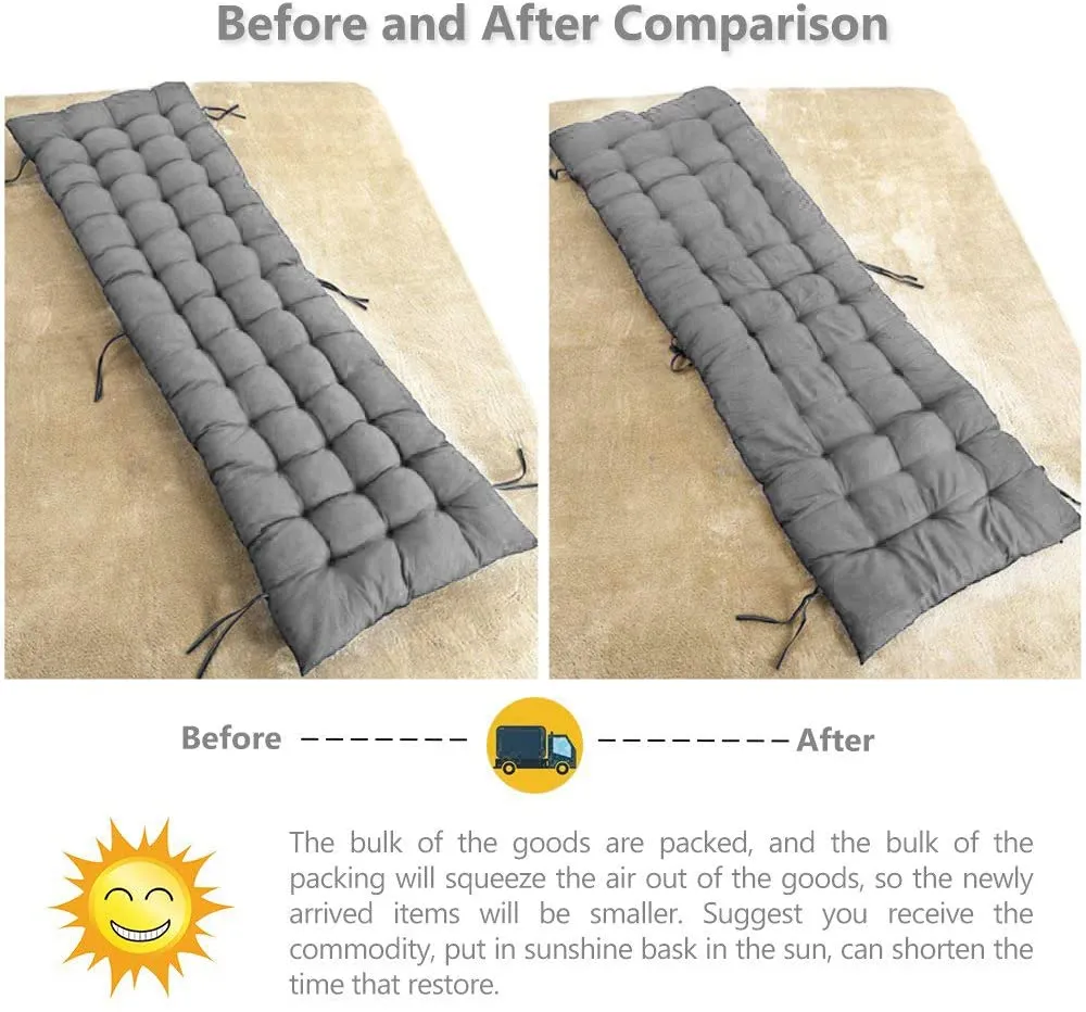 155cm Thickened Patio Indoor Outdoor Lounge Chair Cushion