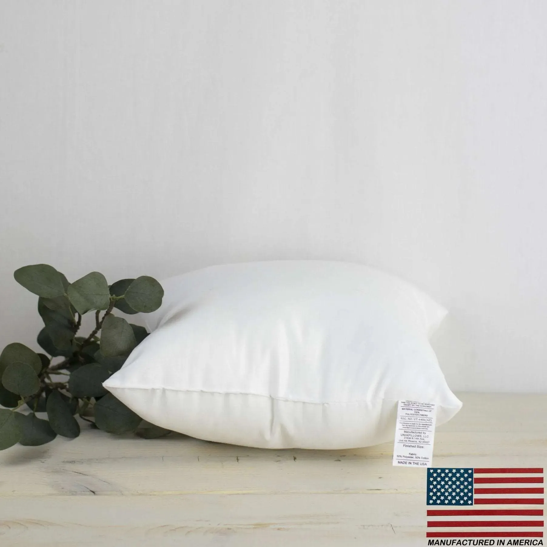 19x19 | Square Angel Hair Insert | Indoor Outdoor Down Alternative Hypoallergenic Pillow Insert | Quality Insert | Premium Insert