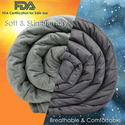 20 lbs 100% Cotton Weighted Blanket with Crystal Cover