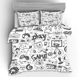 3D Gamer Quilt Cover Set