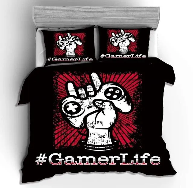 3D Gamer Quilt Cover Set