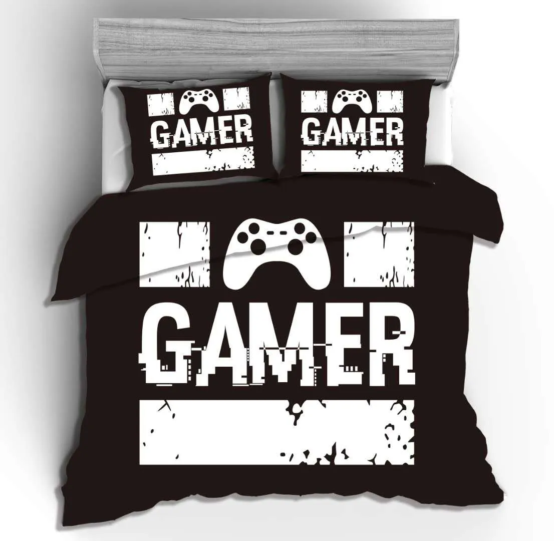 3D Gamer Quilt Cover Set