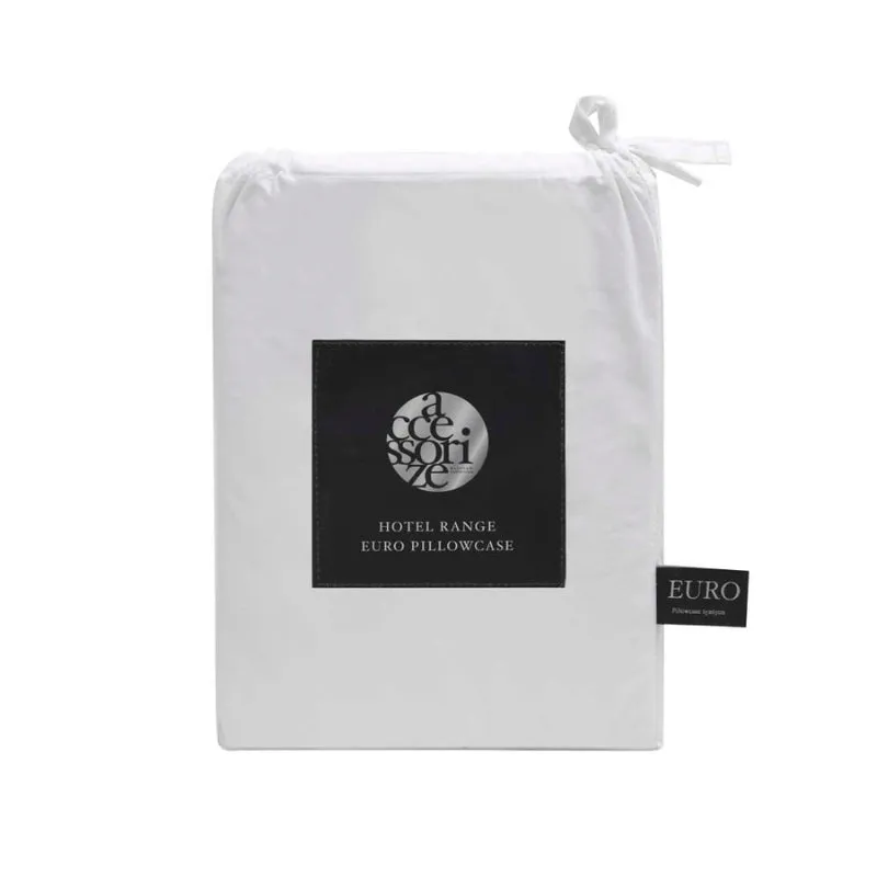 Accessorize Hotel Deluxe Cotton Piped White and Black European Pillowcase