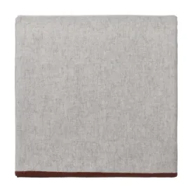 Alxa Cashmere Merino Blanket [Light grey melange & Maroon]