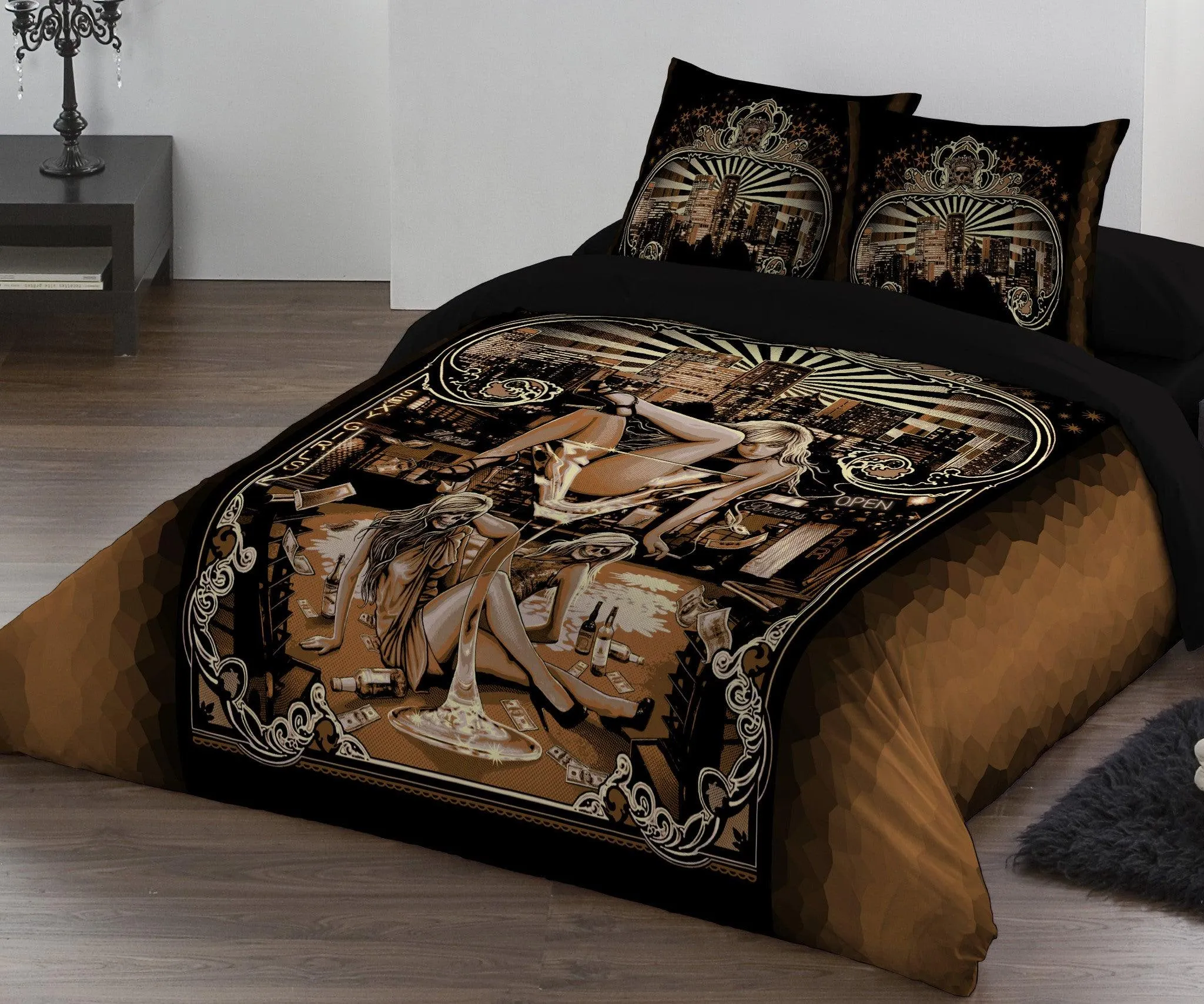 Autumn Bedroom Decor - HOLLYWOOD NIGHTS - Duvet Set - Double/ Full Twin