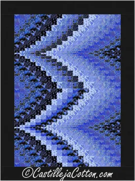 Bargello Peaks Sapphire Quilt Pattern CJC-47978w  - Wholesale Product