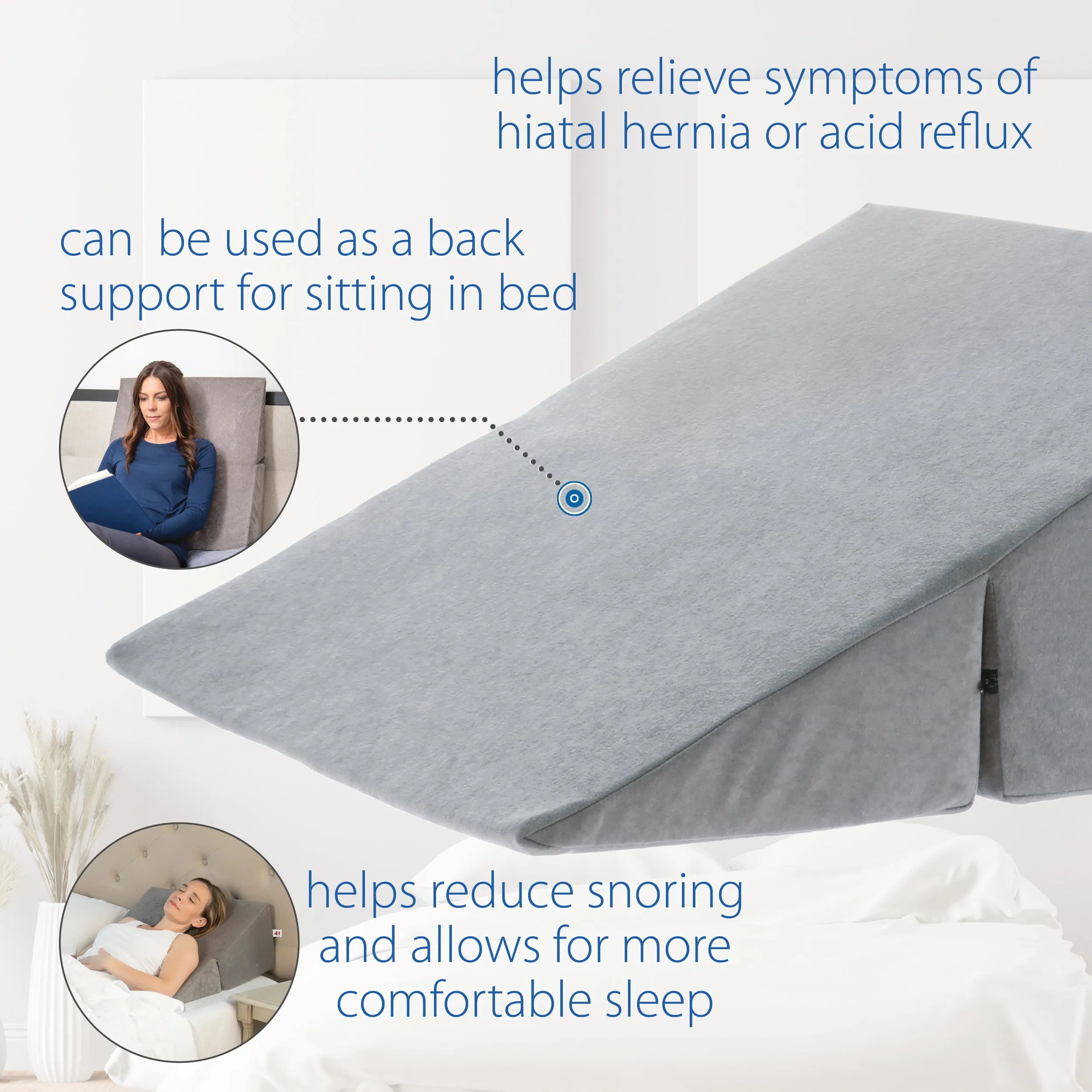 Bed Wedge, Foam Incline Cushion for Acid Reflux