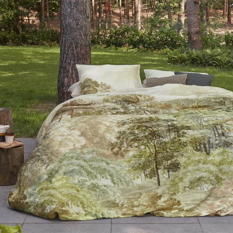 Bedding House Arcadia Cotton Sateen Green Quilt Cover Set