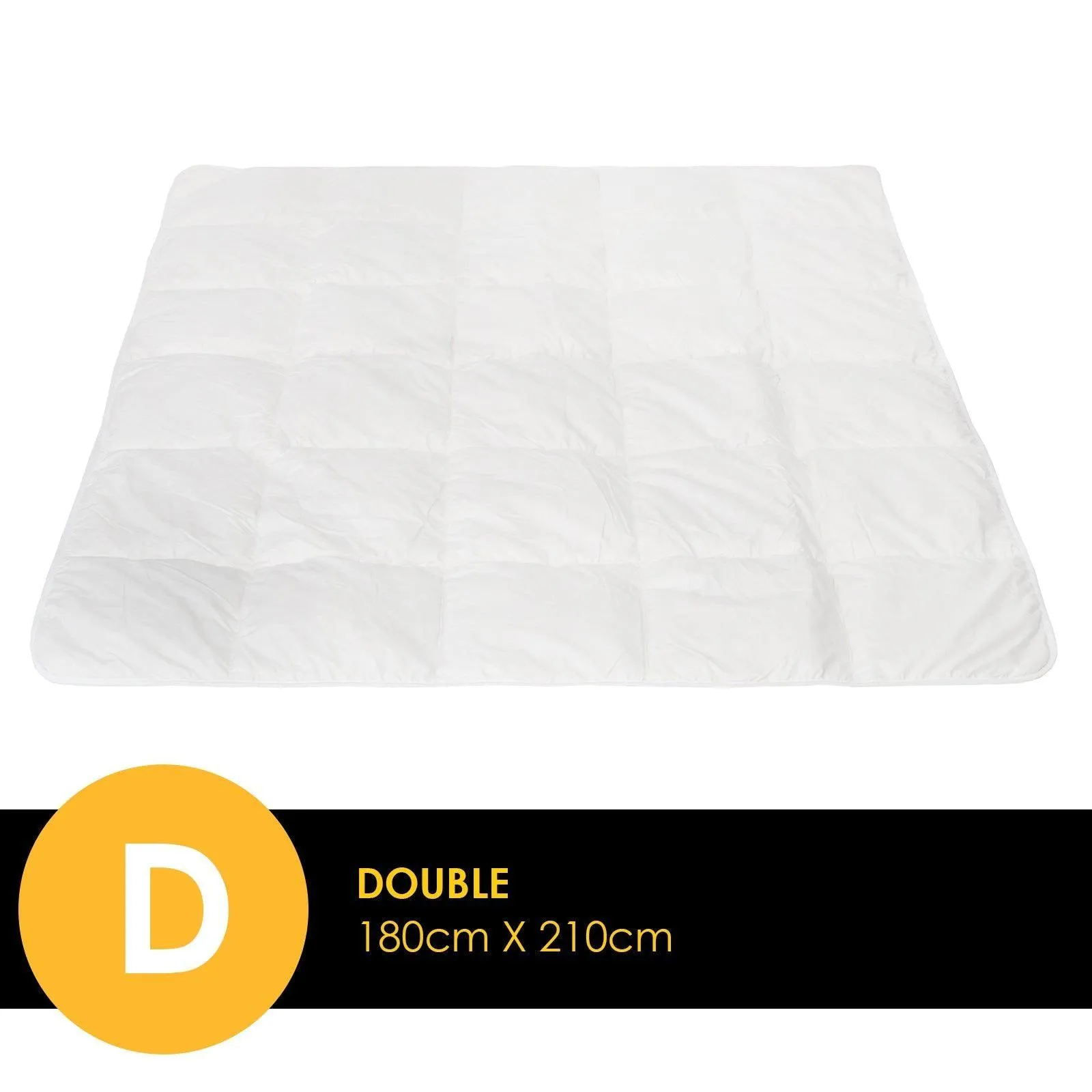 Casa Decor Silk Touch Quilt 360GSM All Seasons Antibacterial Hypoallergenic - Double - White