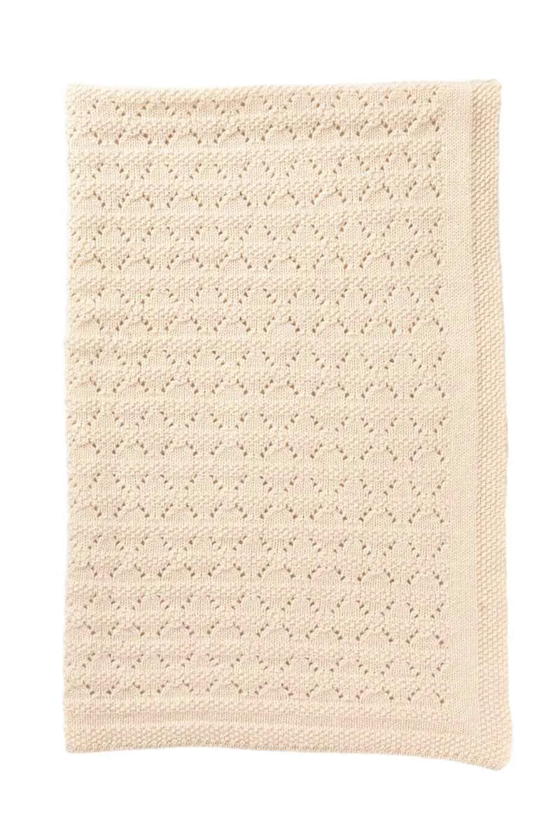 Cashmere Blessing / Christening/ Celebration Baby Blanket, Ivory