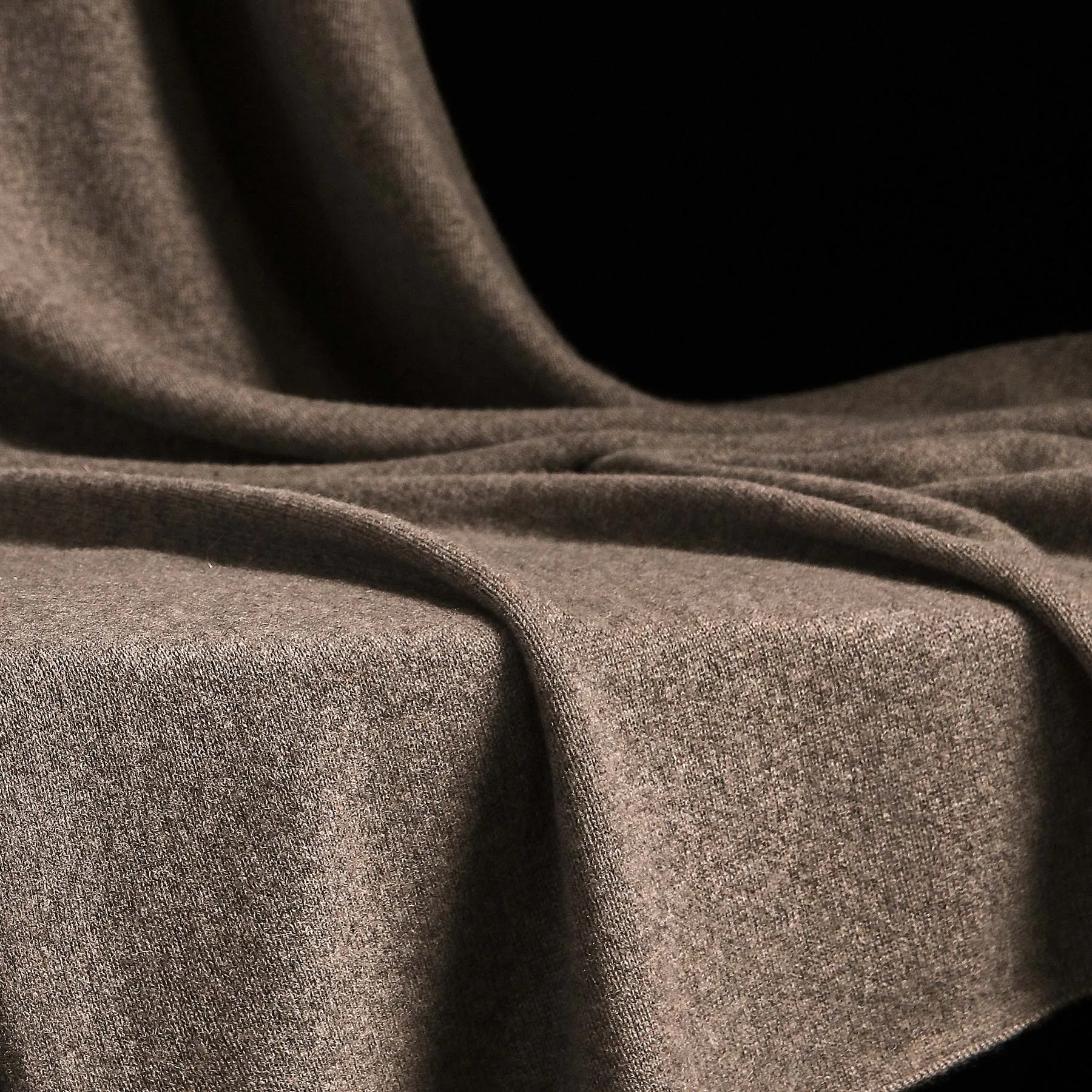 Cashmere Knit Blanket - Taupe Melange