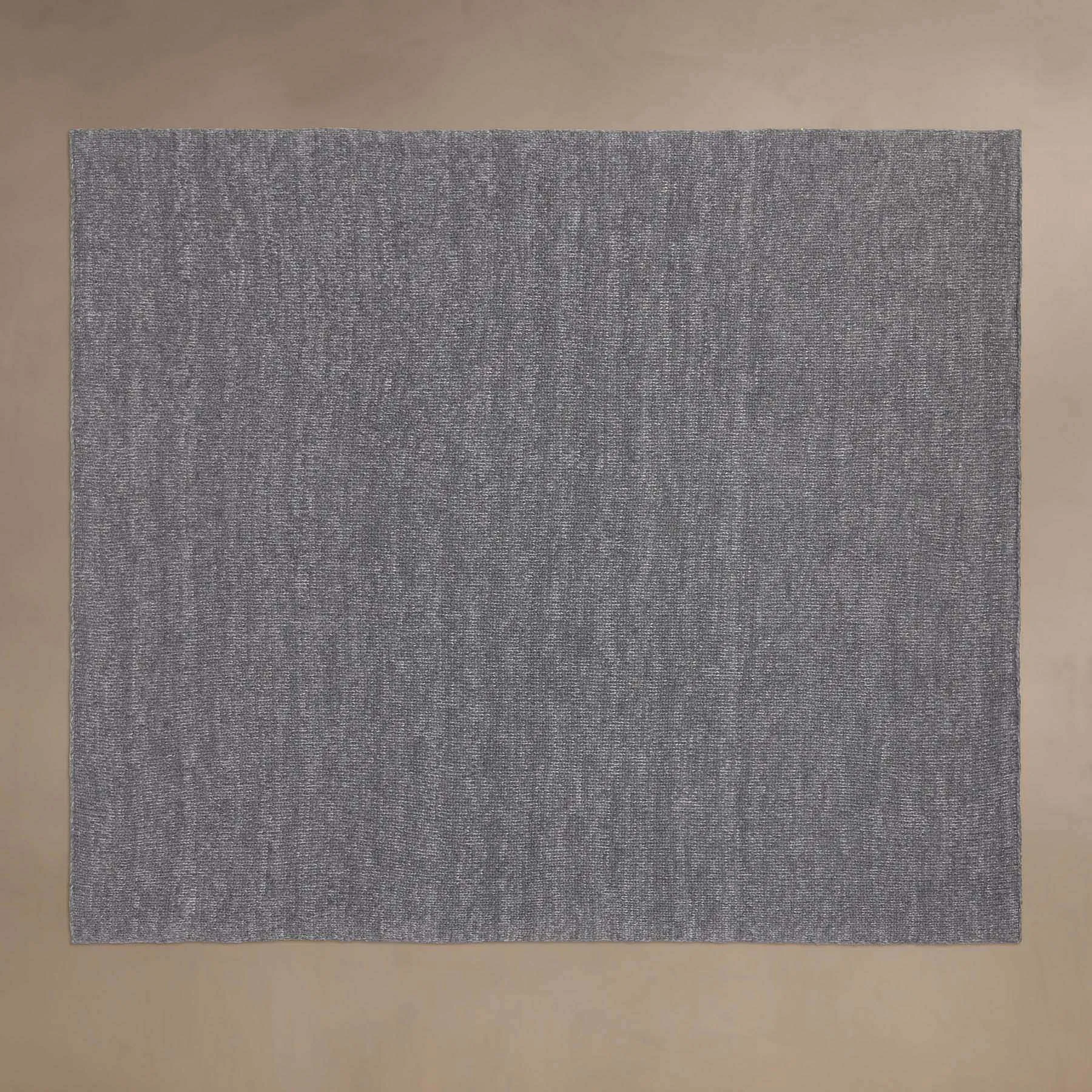 Cashmere Melange Knit Blanket - Charcoal Melange