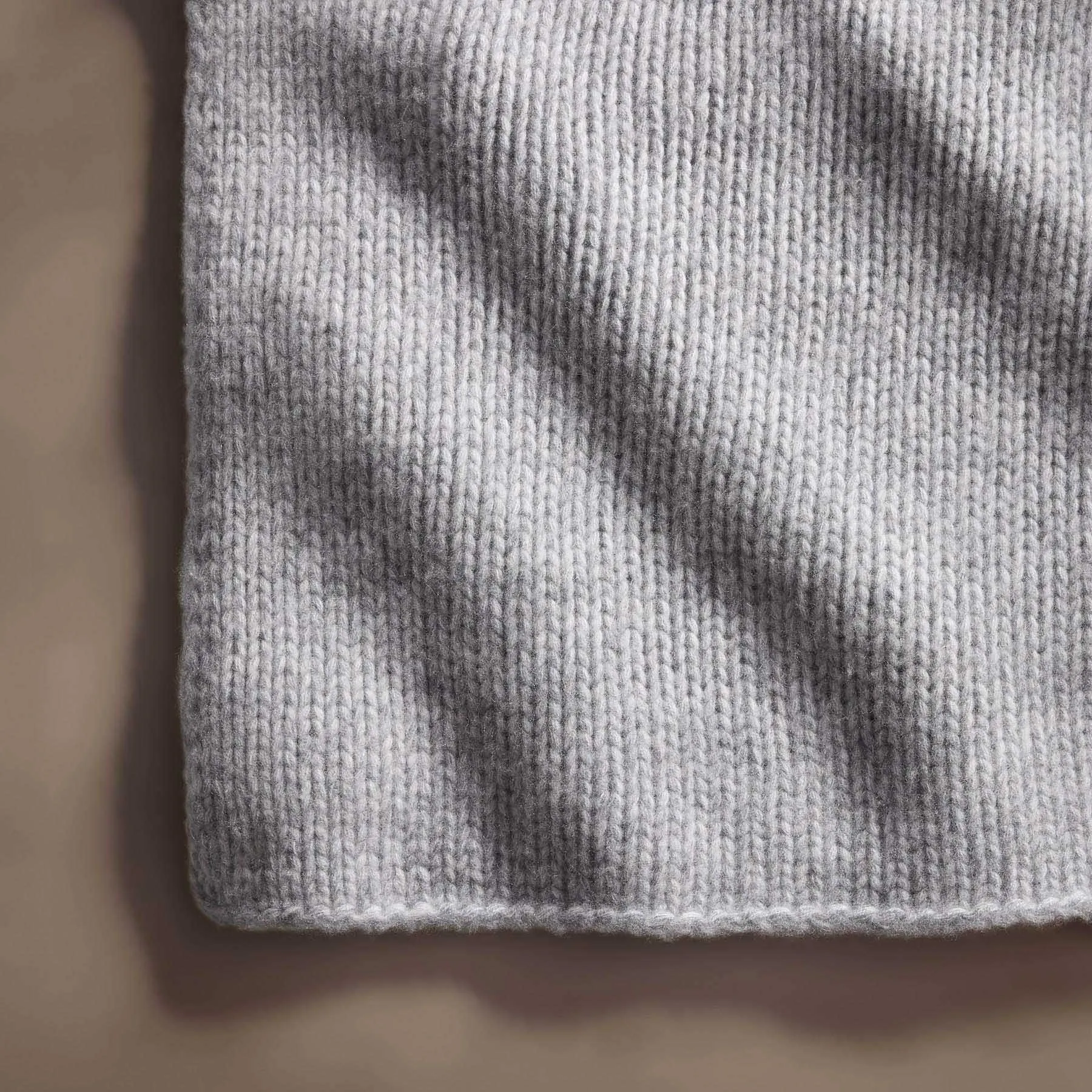 Cashmere Melange Knit Blanket - Grey Melange