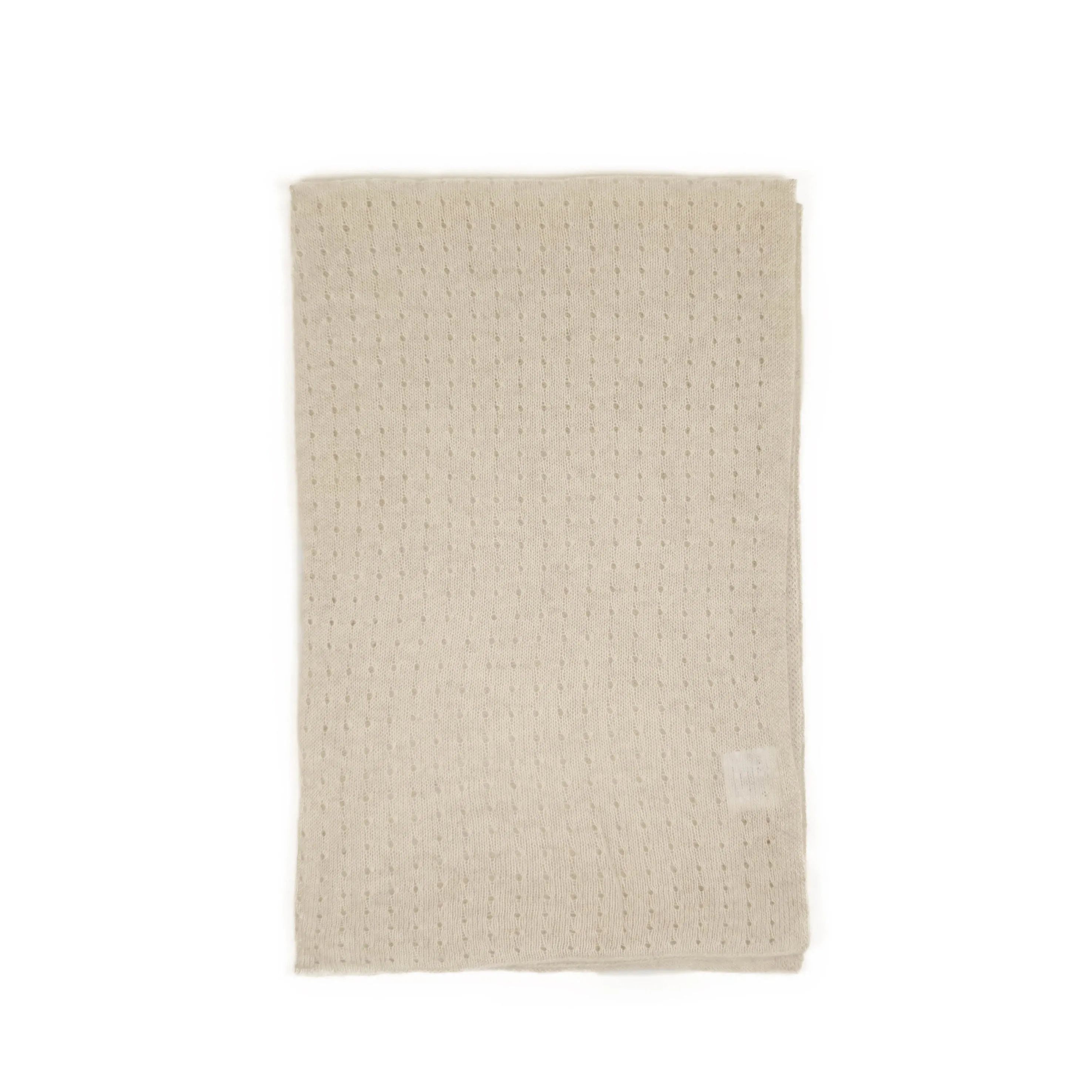 Cashmere pointelle Blanket Apricot