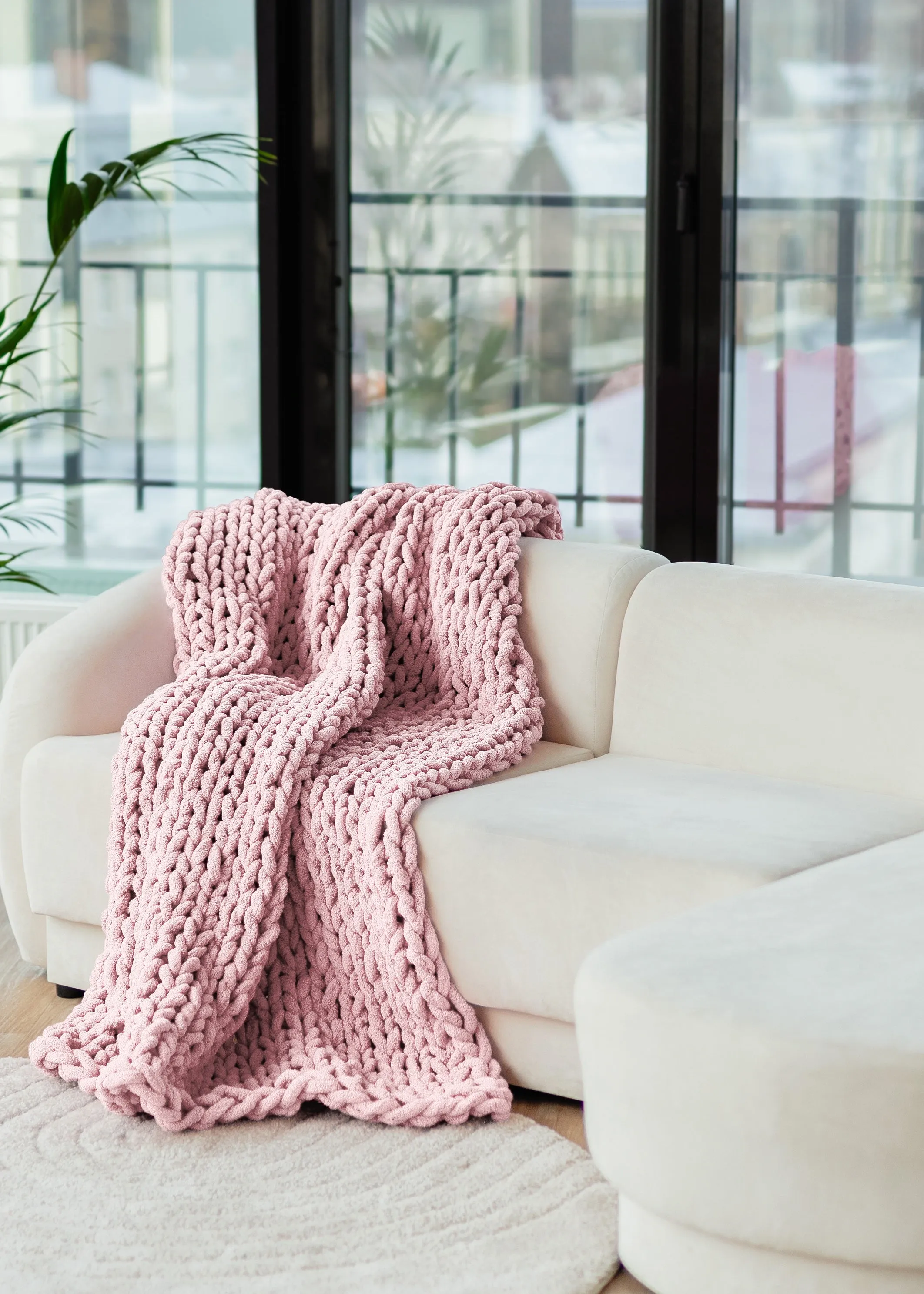 Chenille Yarn Blanket