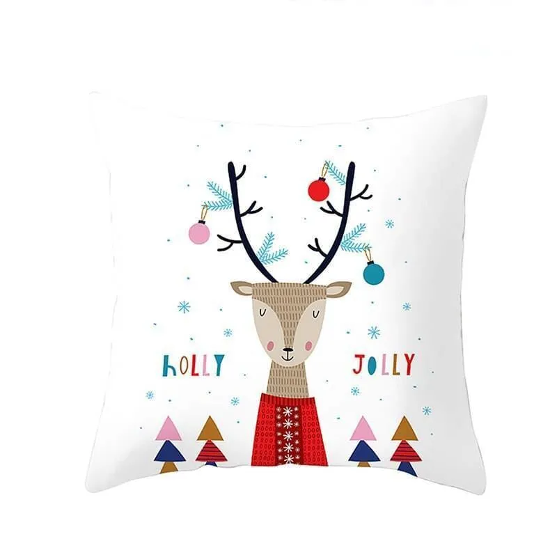 Christmas Pillow Cover with Cartoon Santa