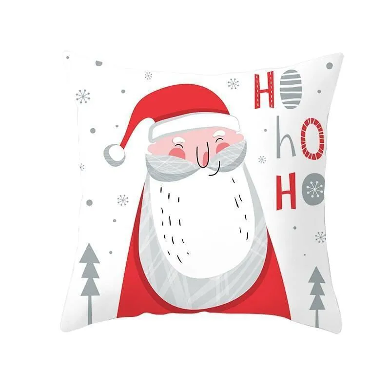 Christmas Pillow Cover with Cartoon Santa