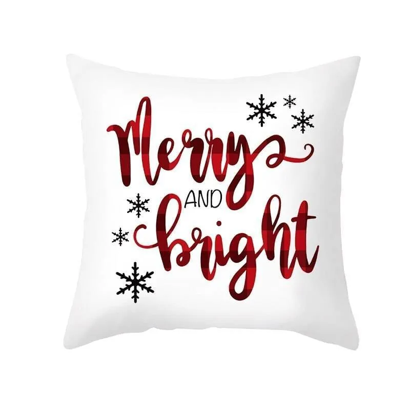 Christmas Pillow Cover with Cartoon Santa