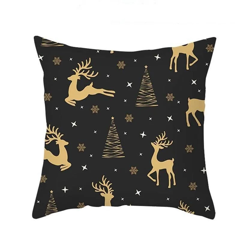 Christmas Pillow Cover with Cartoon Santa