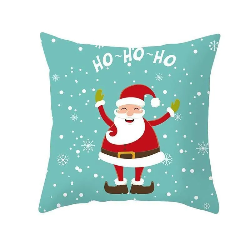 Christmas Pillow Cover with Cartoon Santa