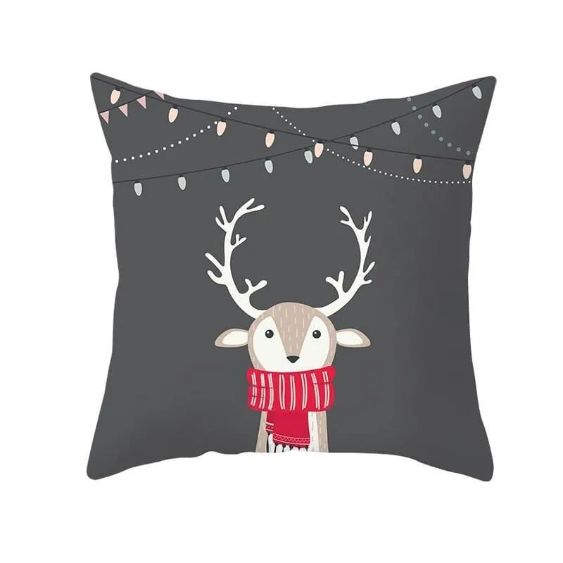 Christmas Pillow Cover with Cartoon Santa