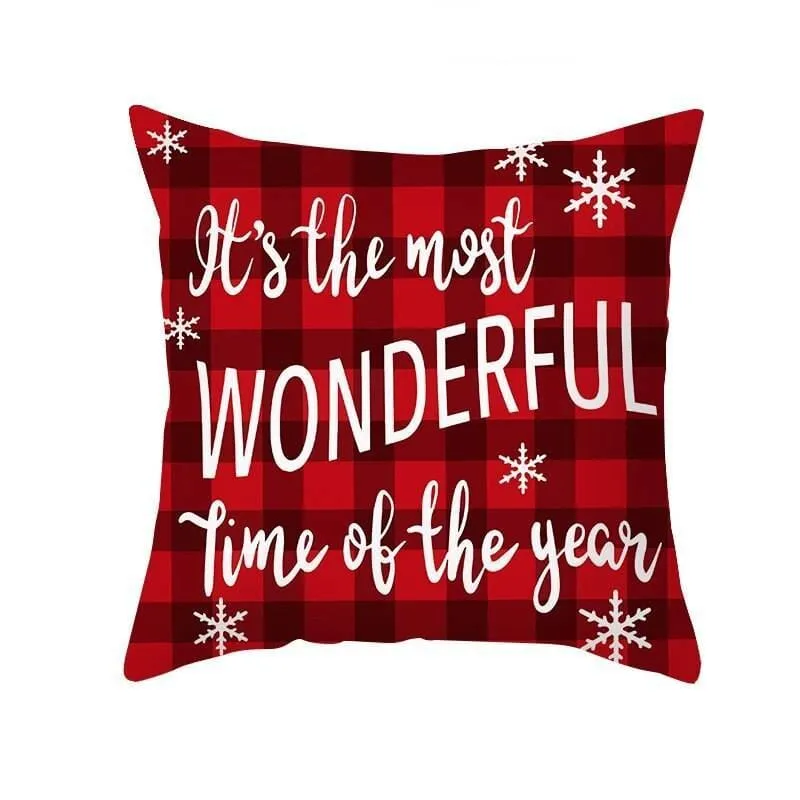 Christmas Pillow Cover with Cartoon Santa