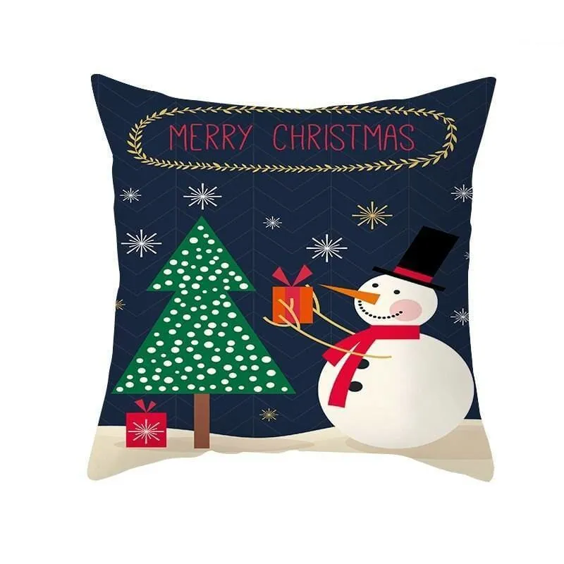 Christmas Pillow Cover with Cartoon Santa