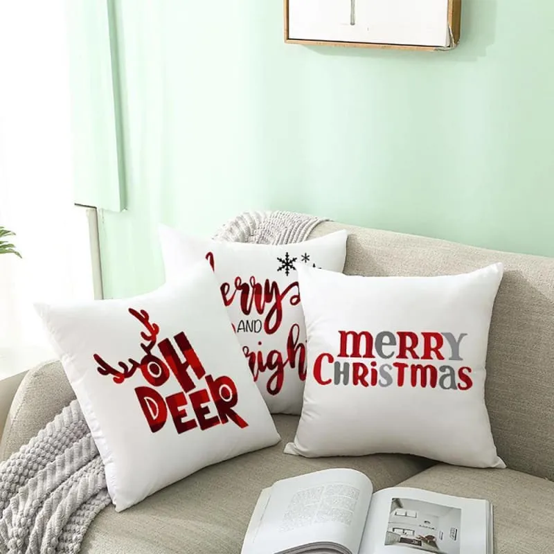 Christmas Pillow Cover with Cartoon Santa