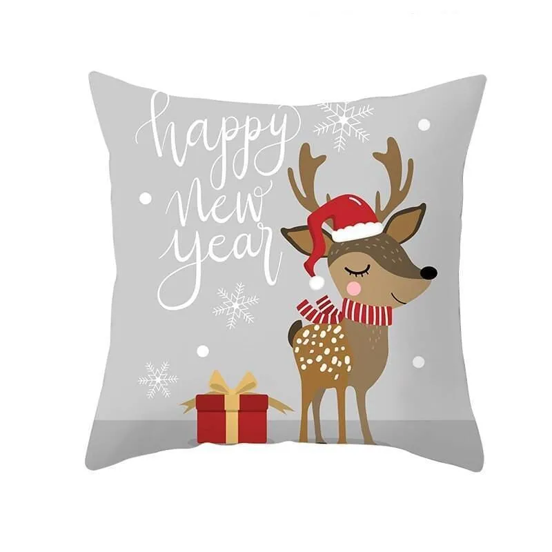 Christmas Pillow Cover with Cartoon Santa