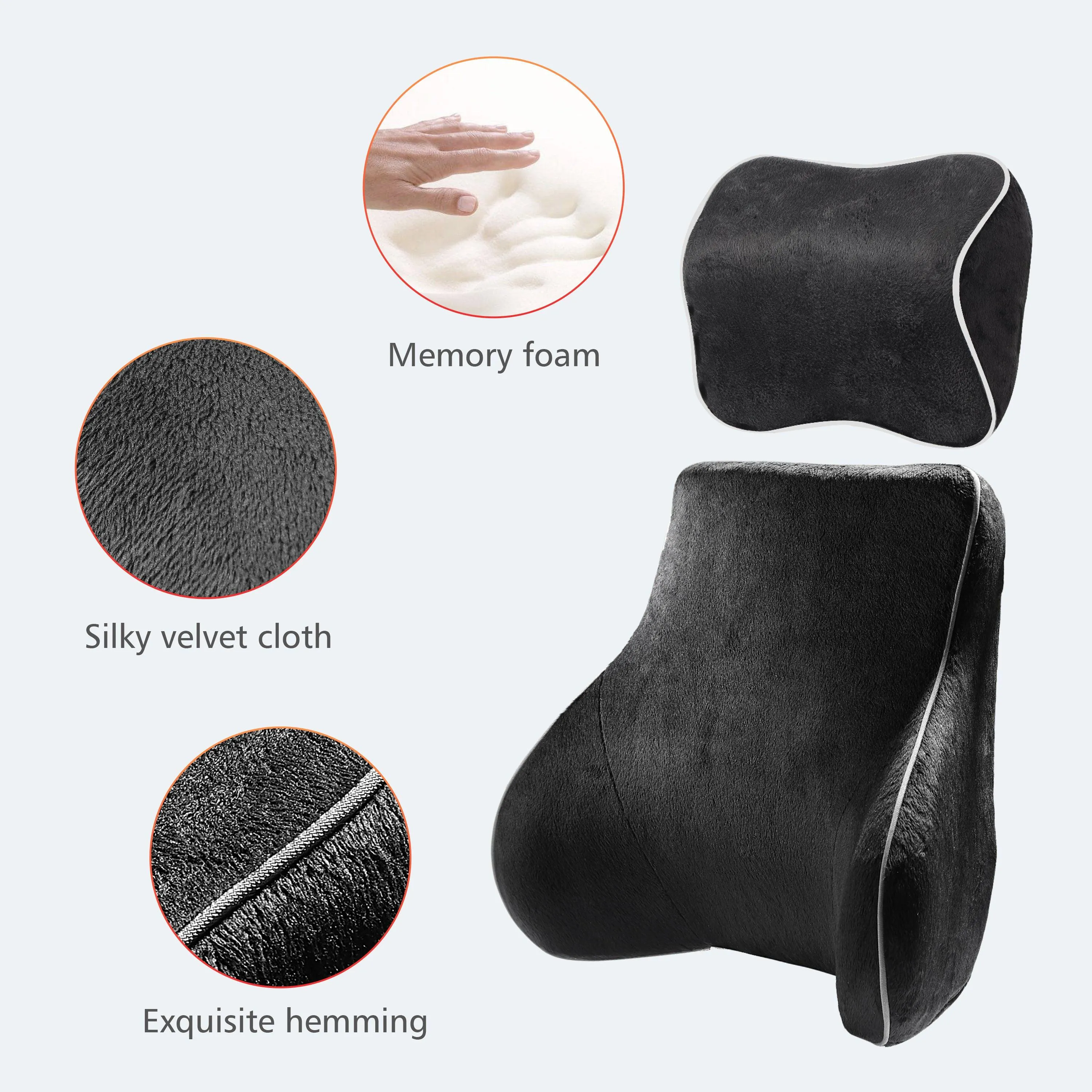 Comfier Lumbar Support Pillow for Chair, Office Chair Back Support --CF-1503H