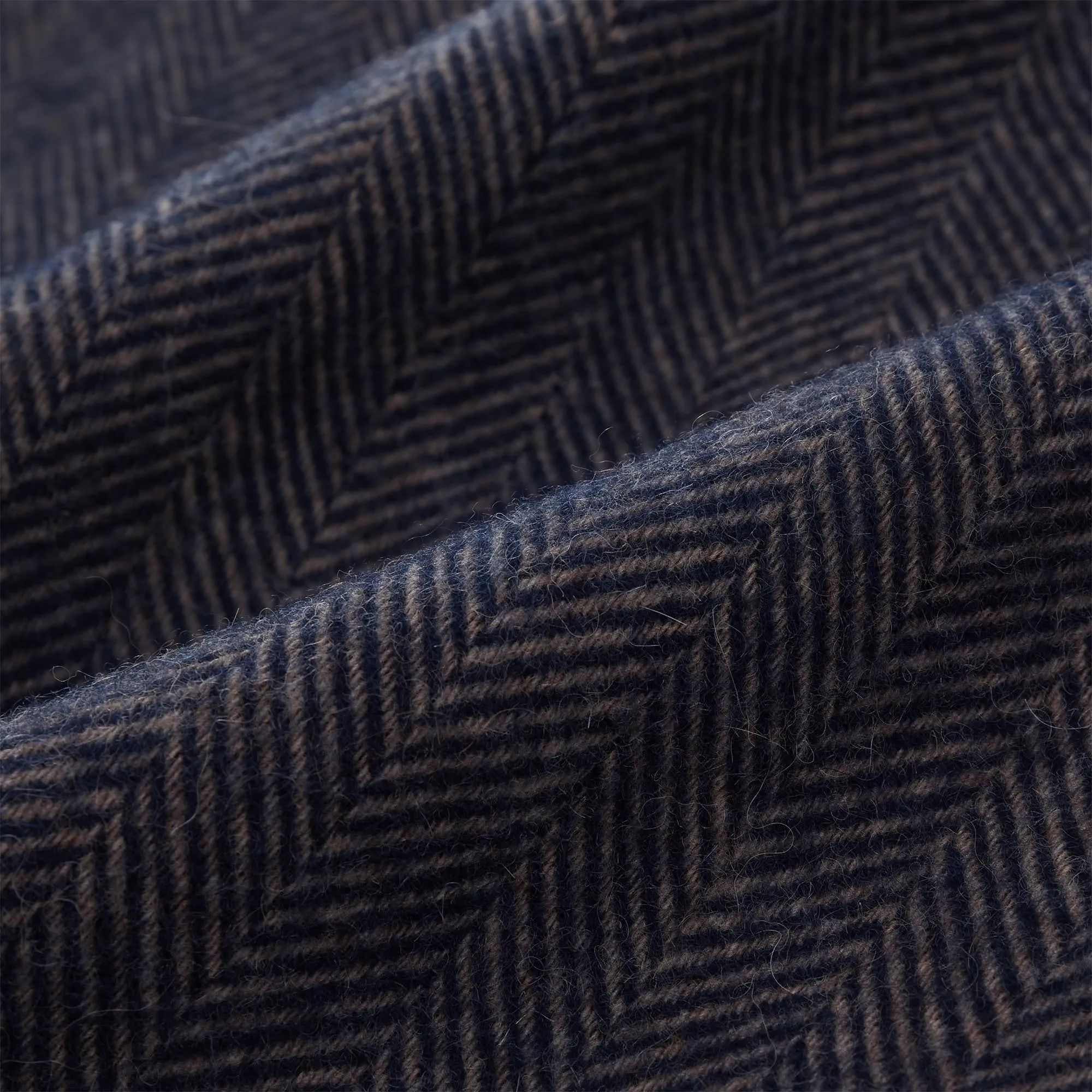 Corcovado Alpaca Blanket [Dark blue/Light brown]