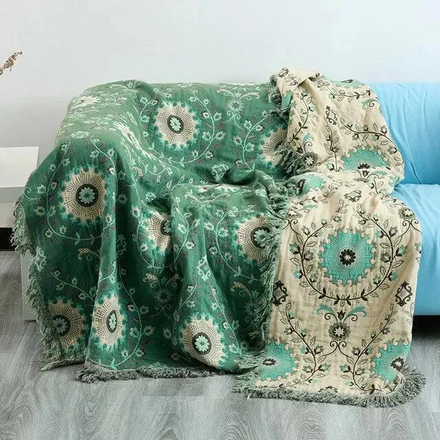 Cotton Sofa Throw Blanket