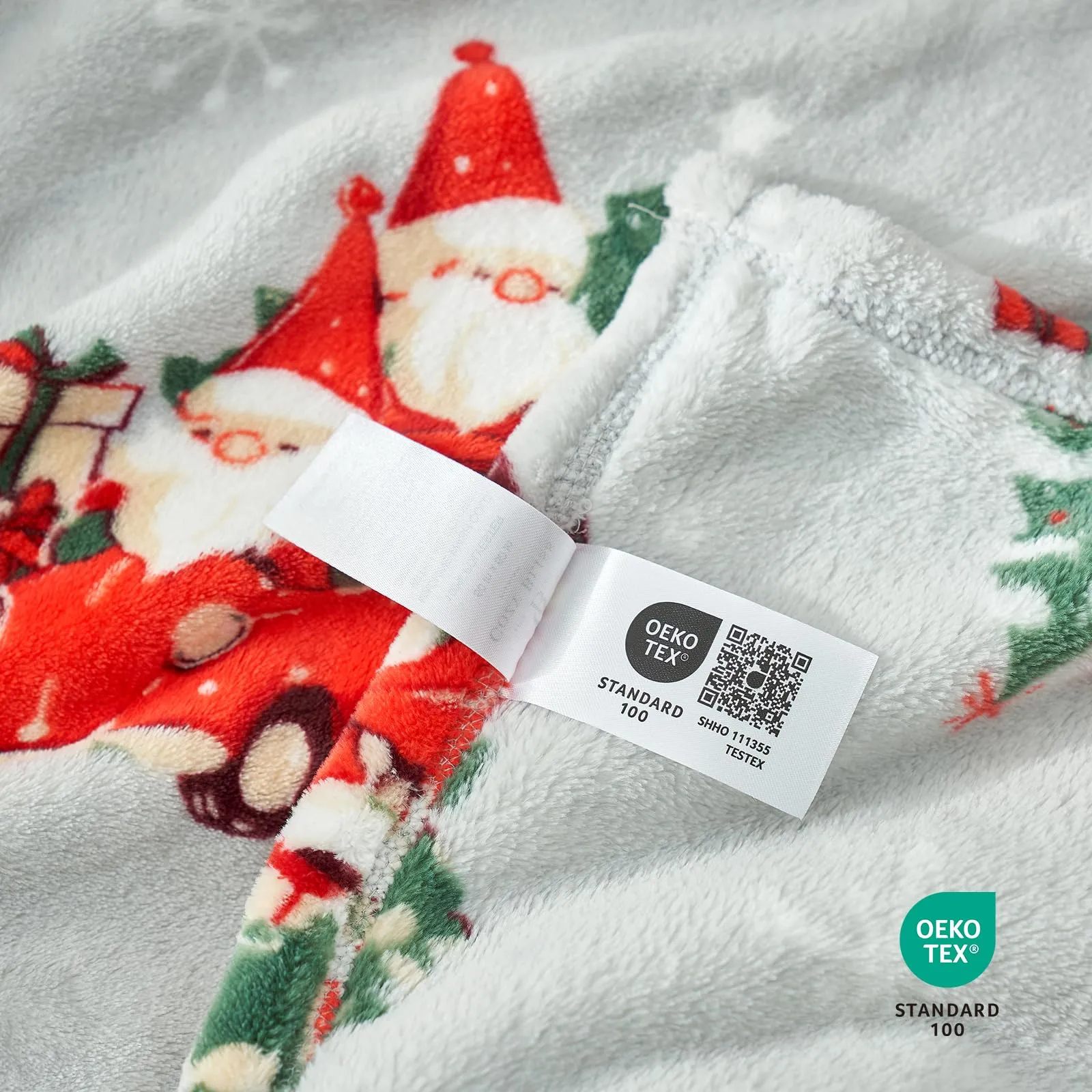 Cozy Bliss Gnome Christmas Throw Blanket, (Xmas Gnome, 50"x60")