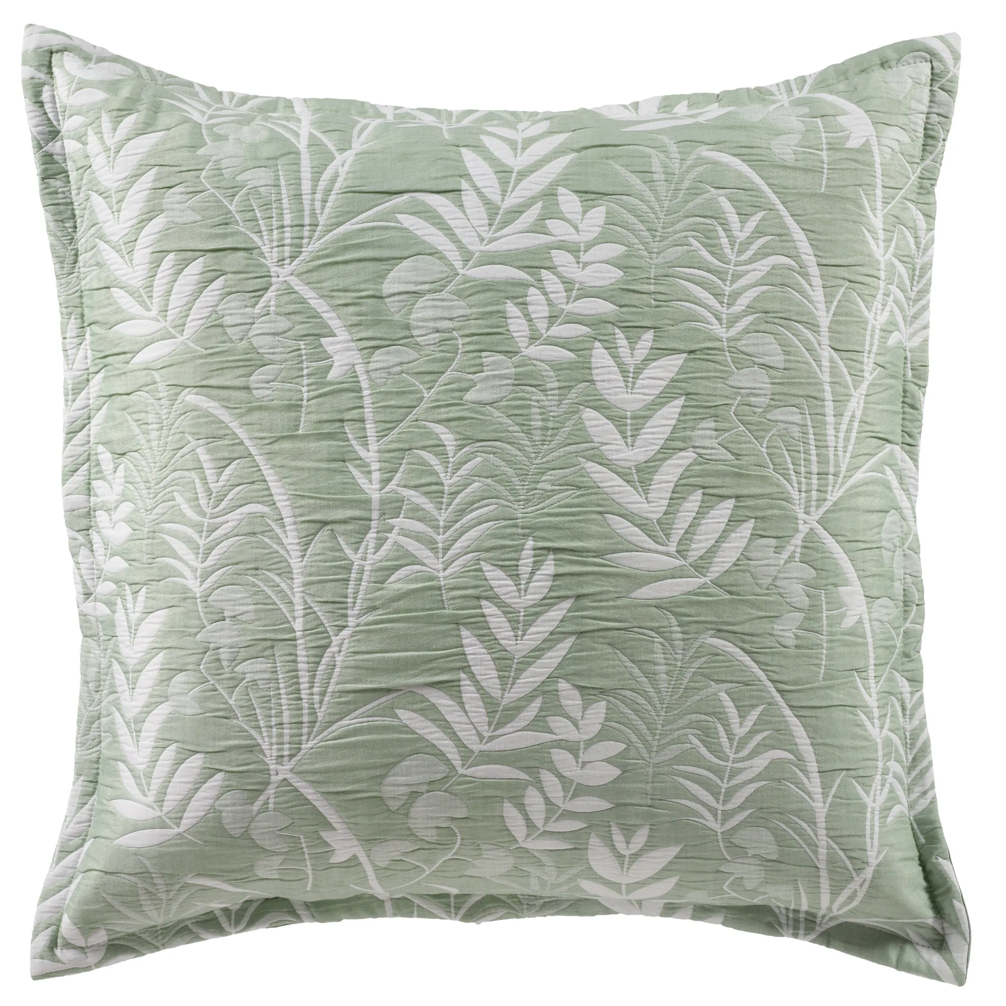 Eden Square Sage European Pillowcase by Bianca