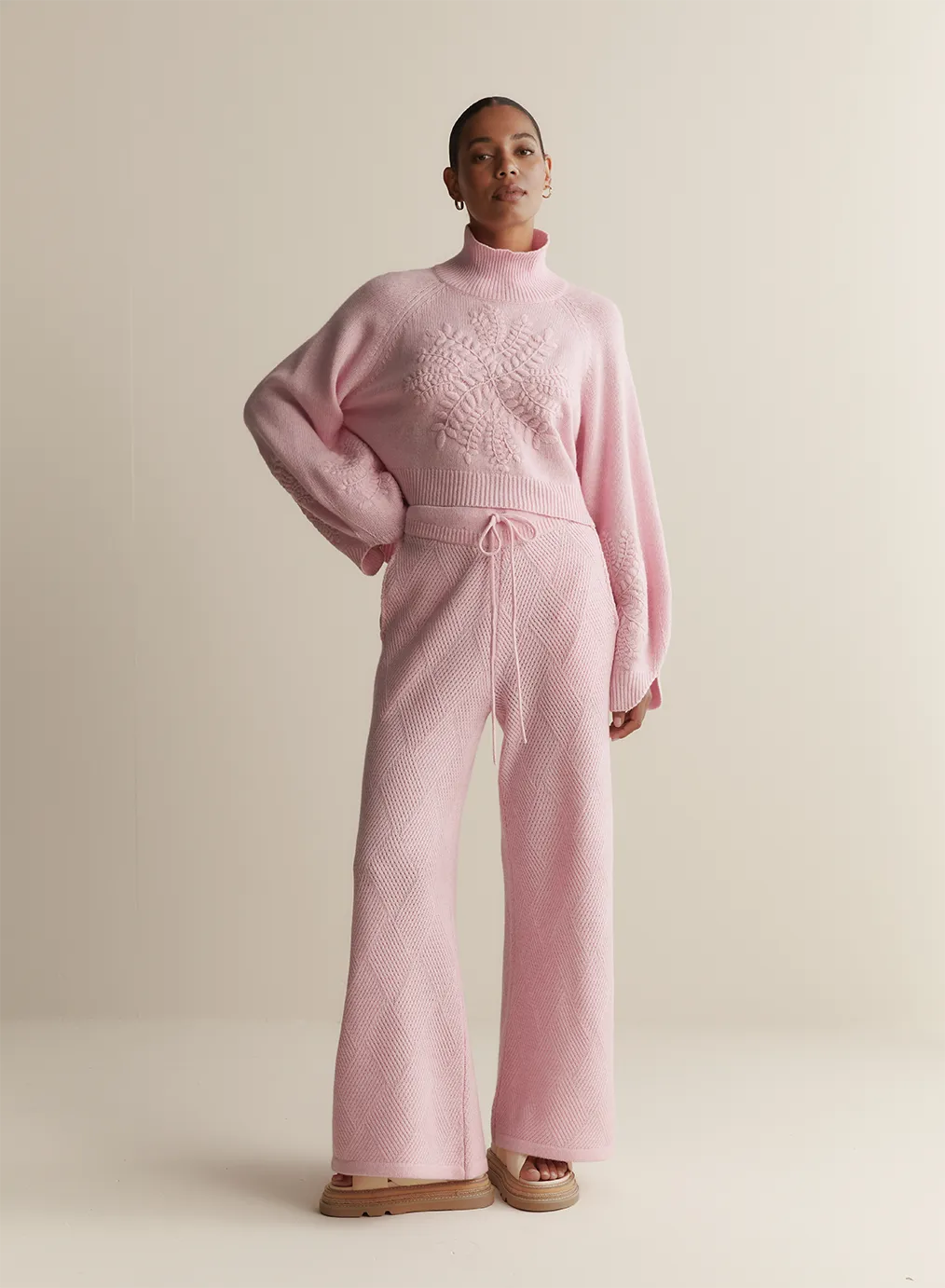 Elizabeth Wool Quilt Knit Pant | Dahlia Marle