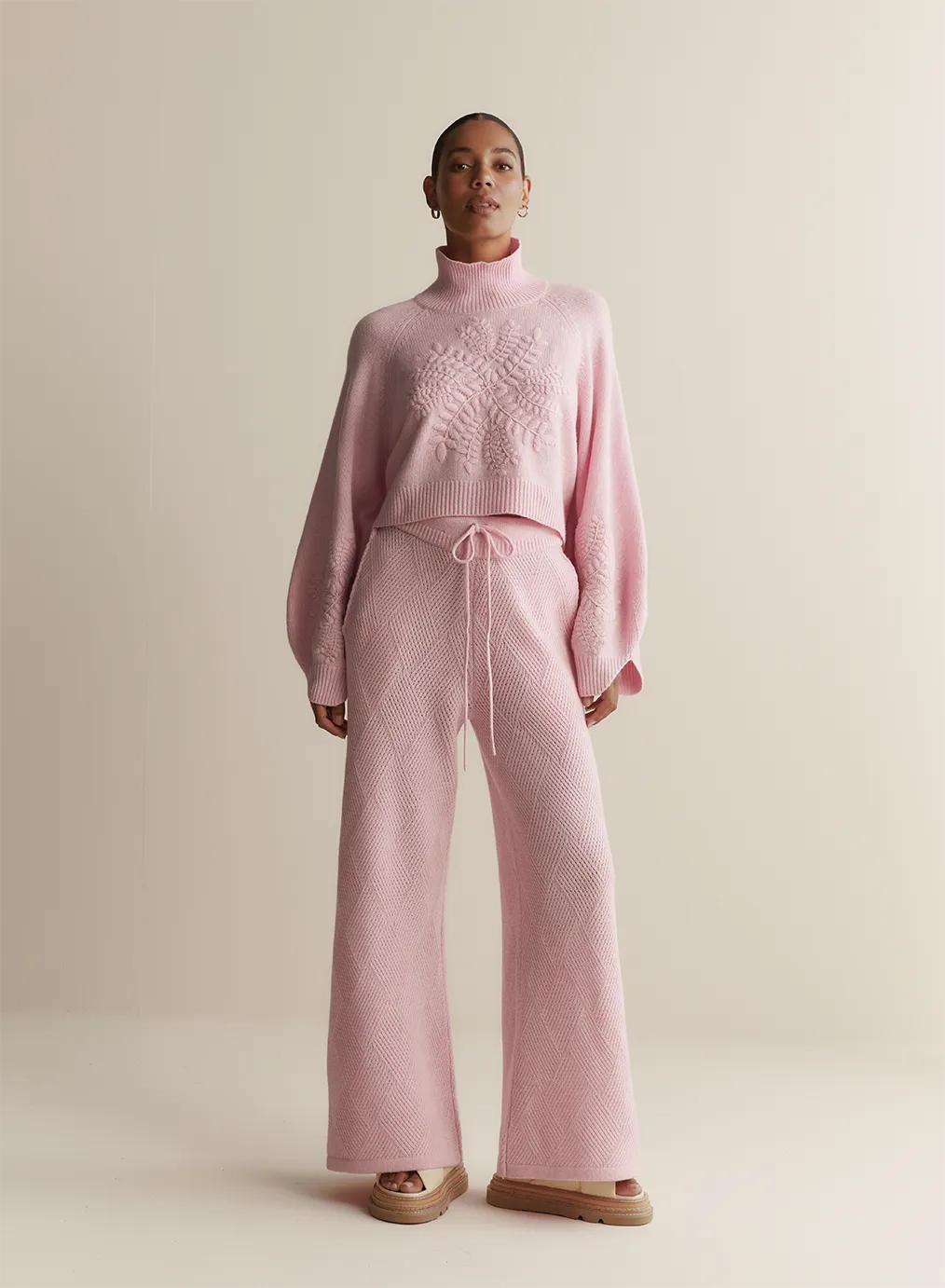 Elizabeth Wool Quilt Knit Pant | Dahlia Marle