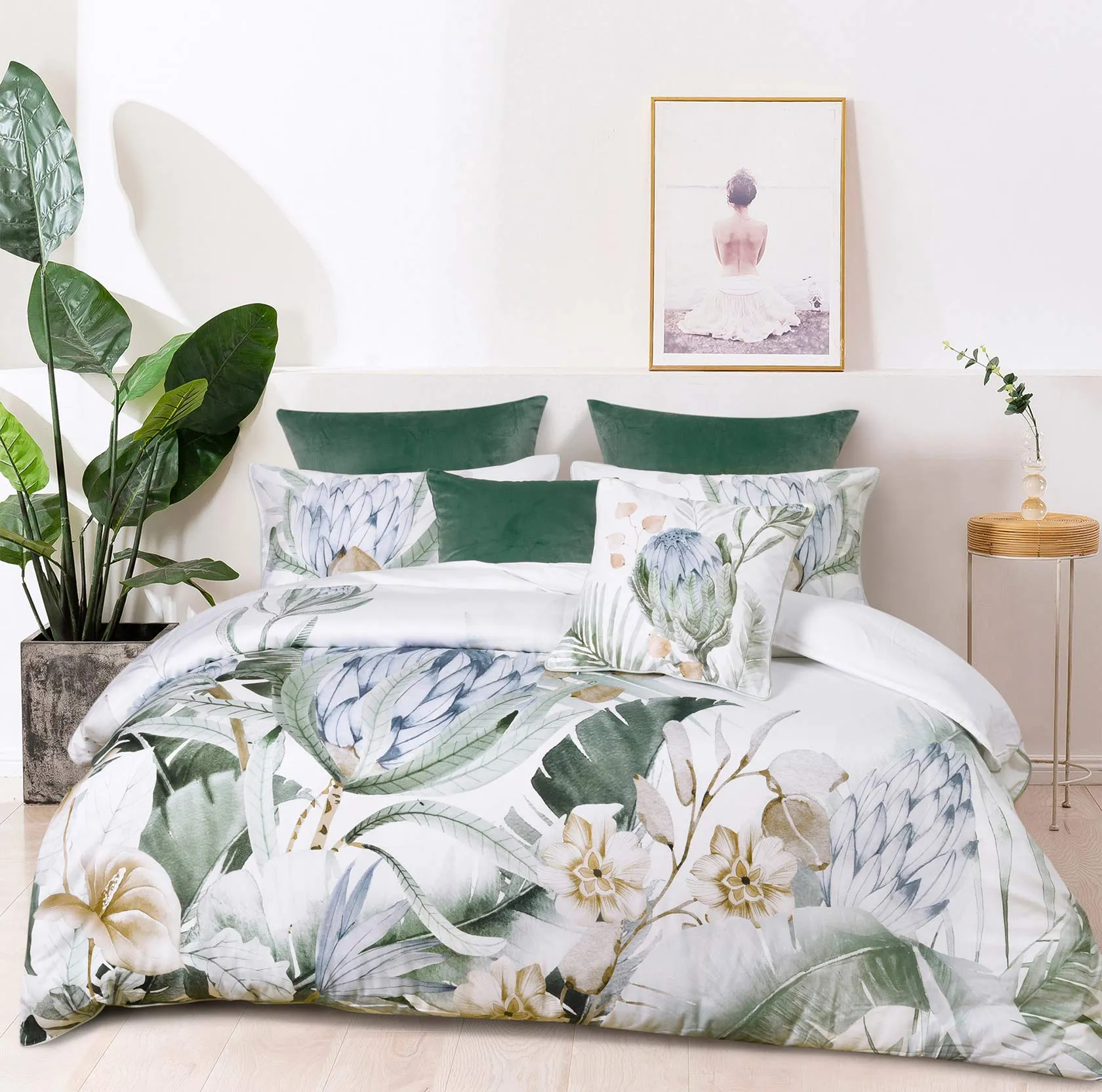 Evergreen Sage Quilt Cover Set by Bianca