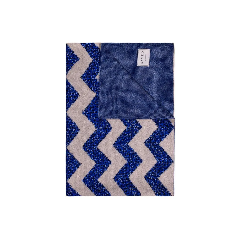 Grape Zig Zag Cashmere Blankets by Saved NY