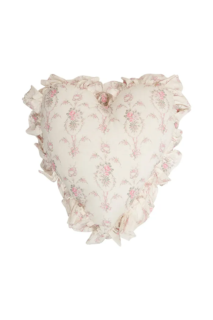 Heart Shape Ruffle Pillow