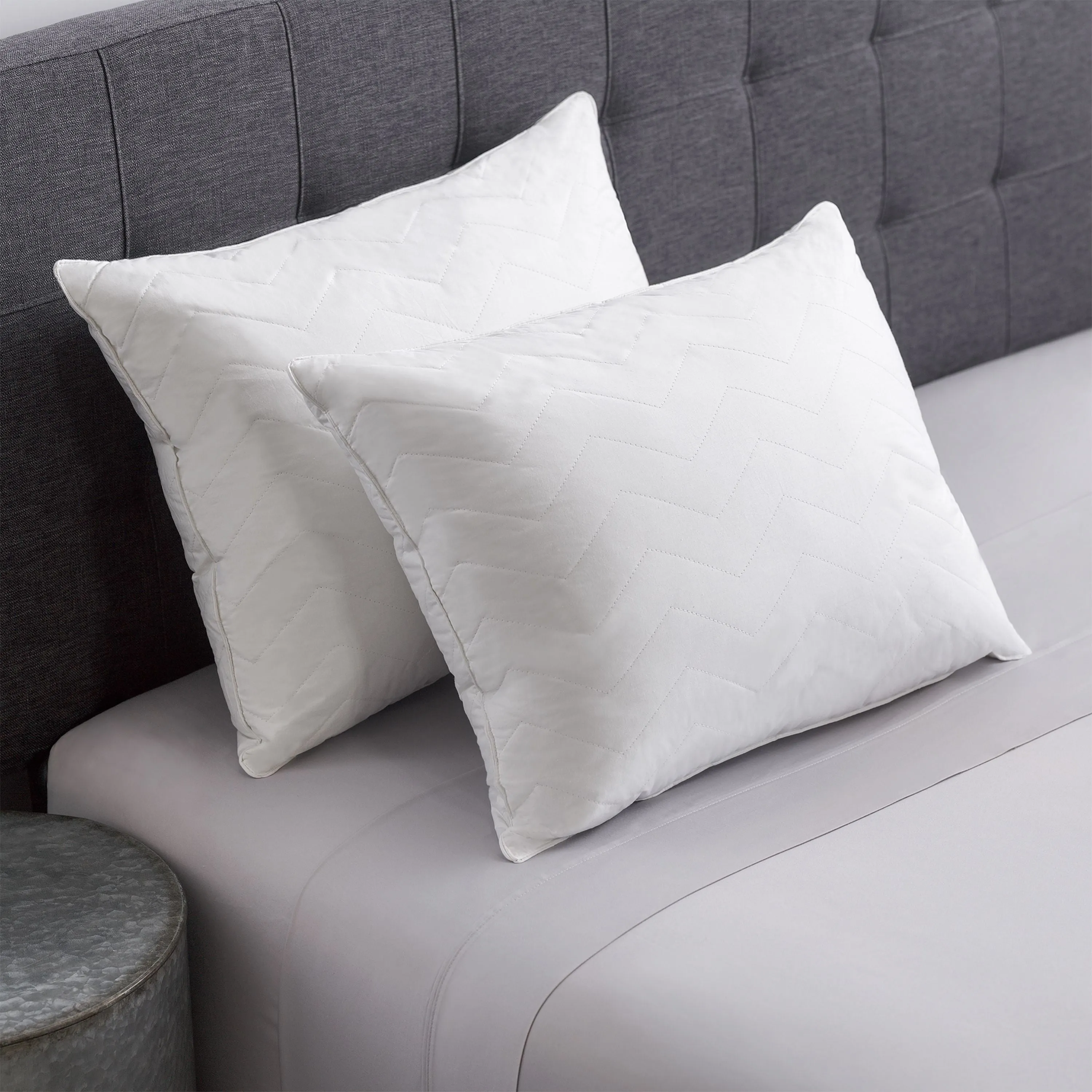 Herringbone Quilted Pillow 2-Pack