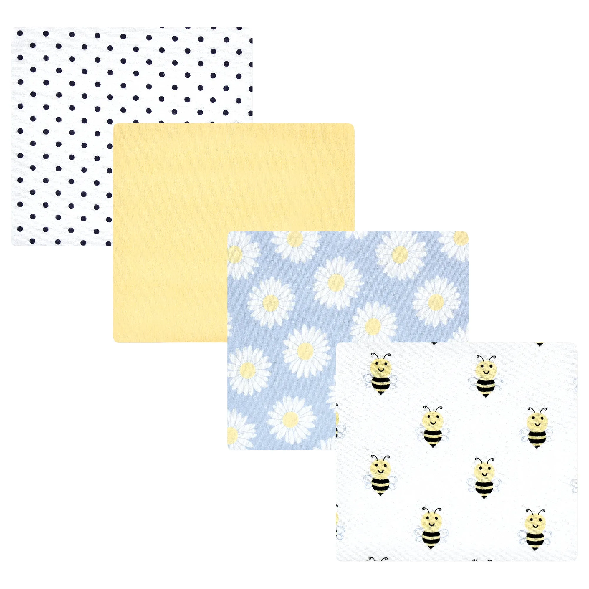 Hudson Baby Cotton Flannel Receiving Blankets, Daisy Bee