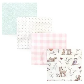 Hudson Baby Cotton Flannel Receiving Blankets, Enchanted Forest