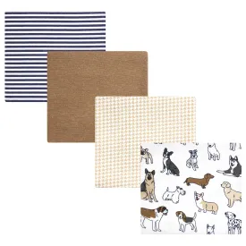 Hudson Baby Cotton Flannel Receiving Blankets, Handsome Dogs