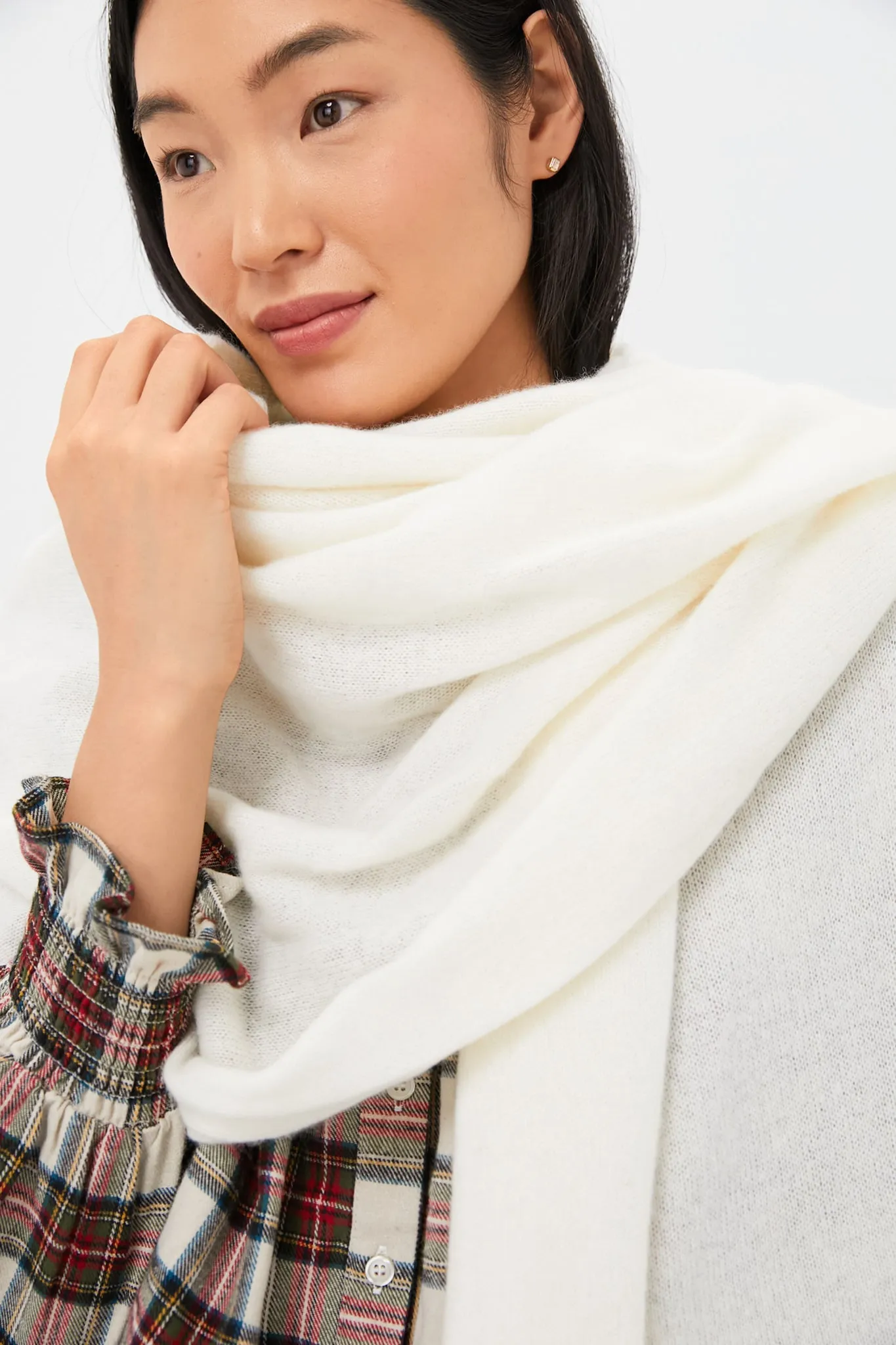 Ivory Cashmere Blanket Scarf