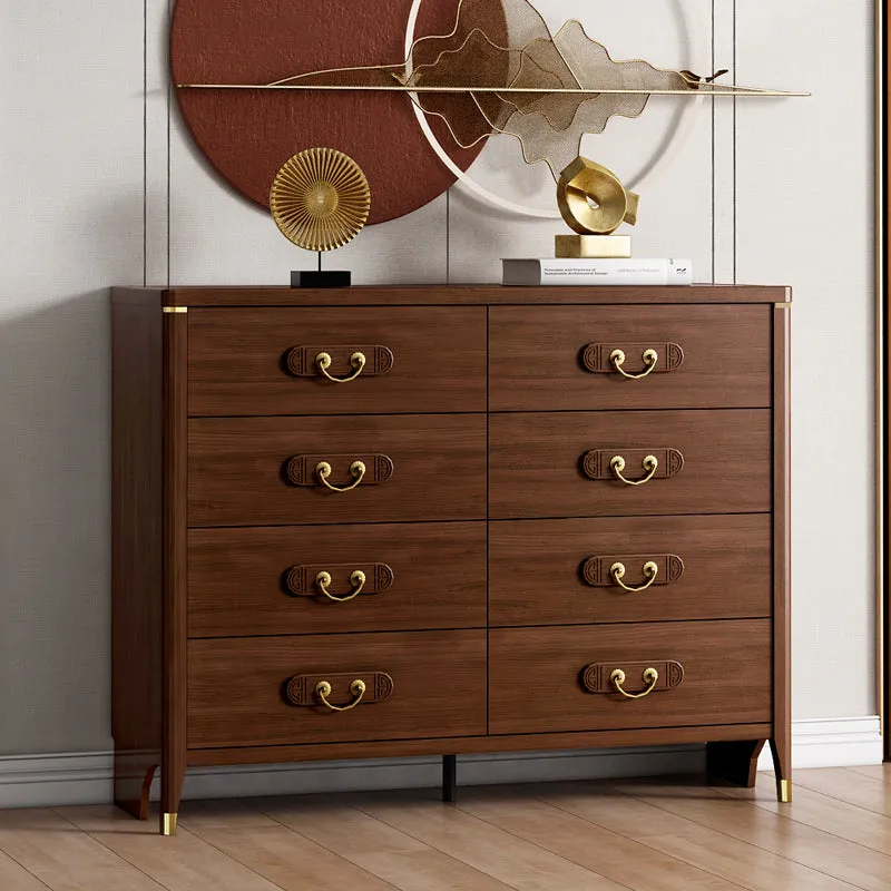 Juan Japanese Style Solid Wood Frame Chest of Drawers Cabinet