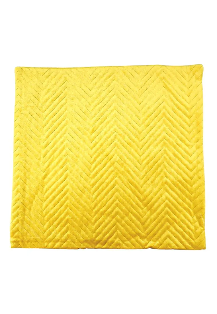 Landmark Velvet Throw Pillow Case Zigzag Design Back To Back