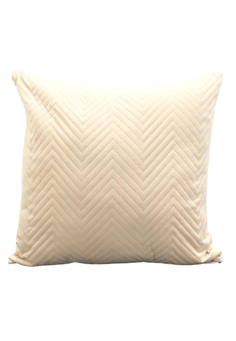 Landmark Velvet Throw Pillow Case Zigzag Design Back To Back