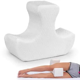 Leg Support Memory Foam Pillow For Sleeping - Unique Patented Design - Combines