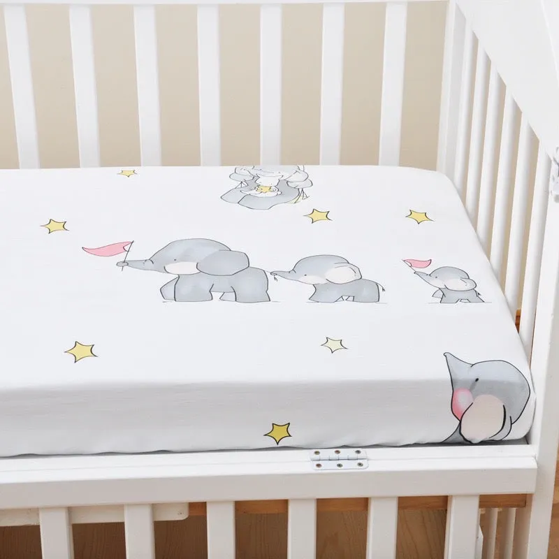 Mums Choice 100% cotton baby cot fitted sheet crib mattress cover