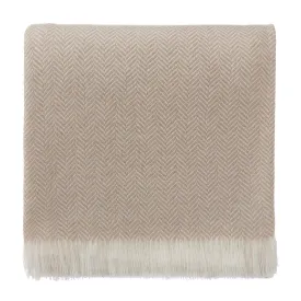 Nerva Cashmere Blanket [Beige/Cream]